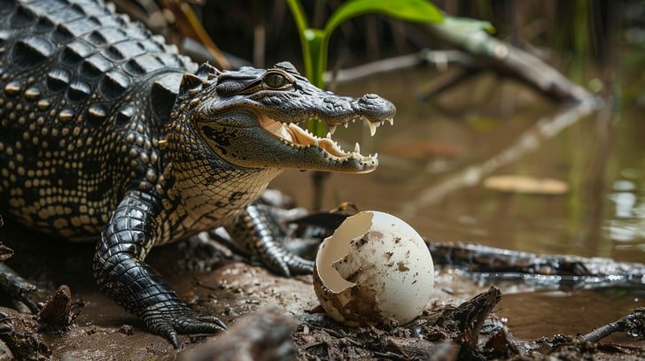 Crocodile in Selous